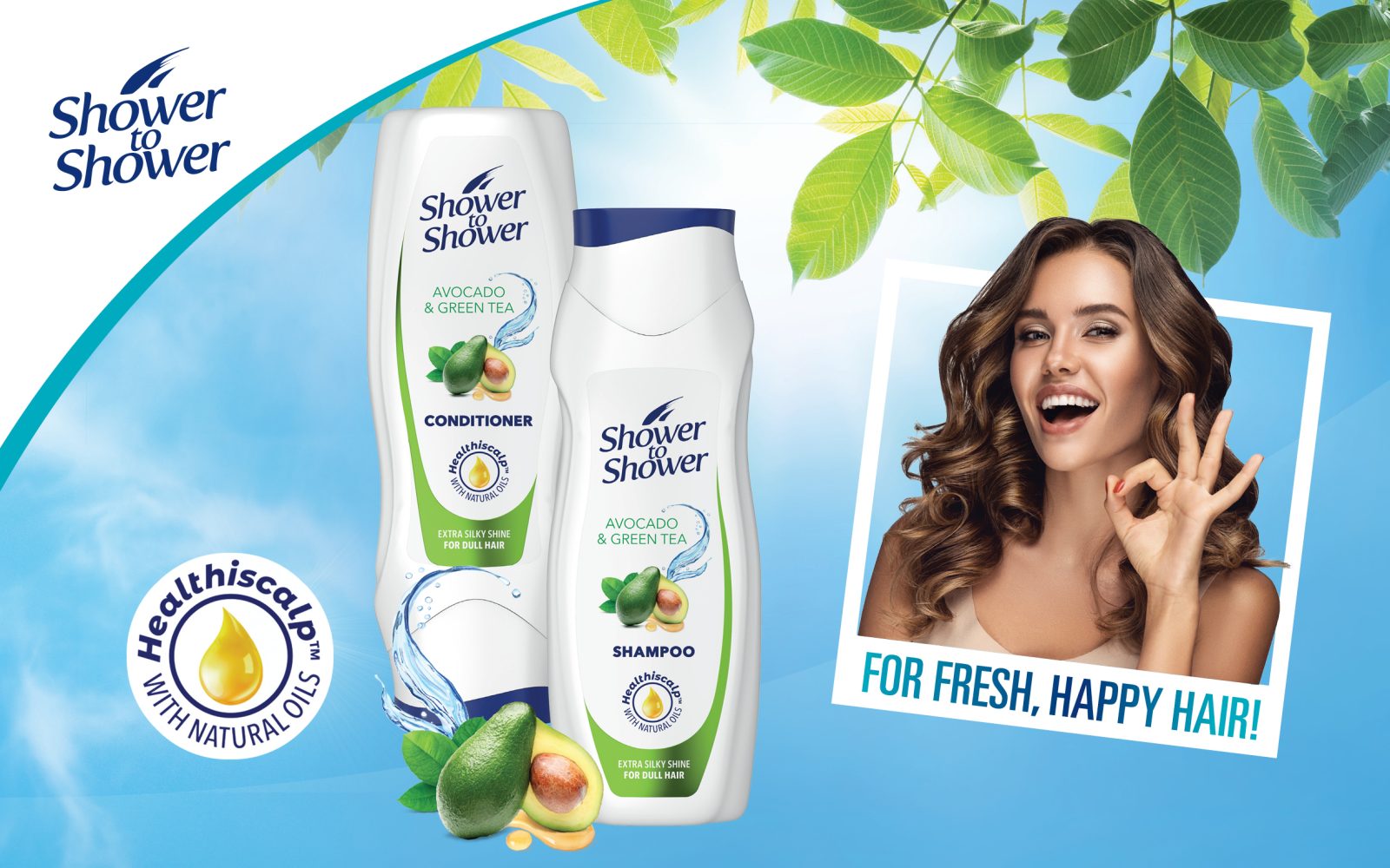 shower to shower haircare range