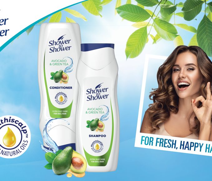 shower to shower haircare range