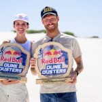 Red Bull Dune Dusters 2026 saw 350 runners tackle a brutal 5km sand elimination race at Atlantis Dunes, with AJ Calitz and Louise Dippenaar crowned champions.