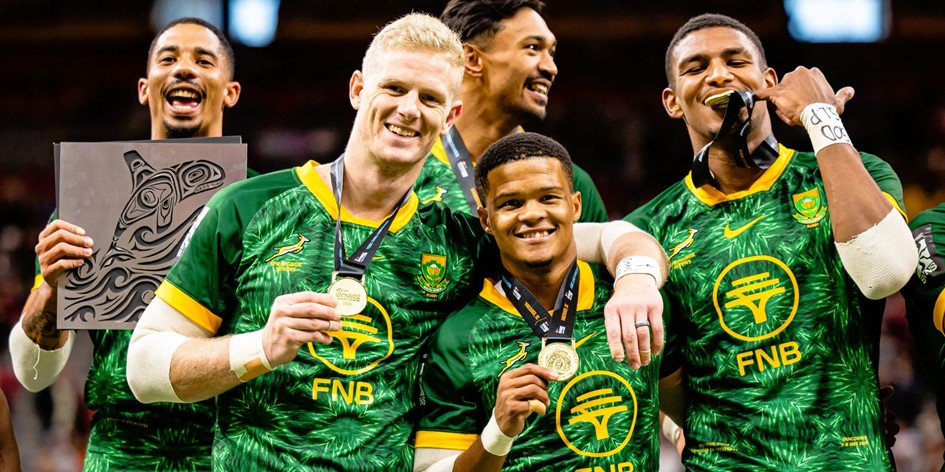 South Africa’s Blitzboks defeat Spain 38–12 in the Vancouver Sevens final, closing the gap with Fiji in the HSBC SVNS Series title race.