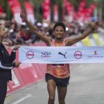 Adriaan Wildschutt wins the New York City Half Marathon in 59:30, becoming the first South African to claim victory. Photo: Team SA