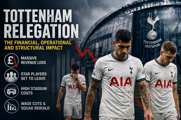 What relegation would mean for Tottenham Hotspur, from revenue loss and player exits to long-term financial impact.