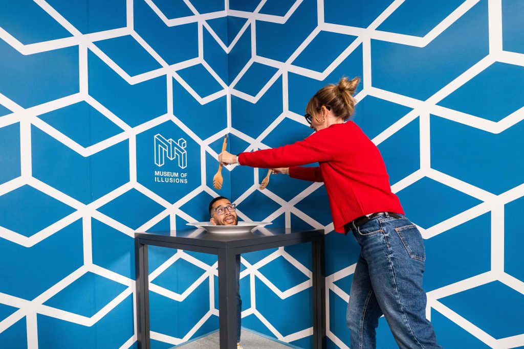 Interactive illusion room at Museum of Illusions Durban