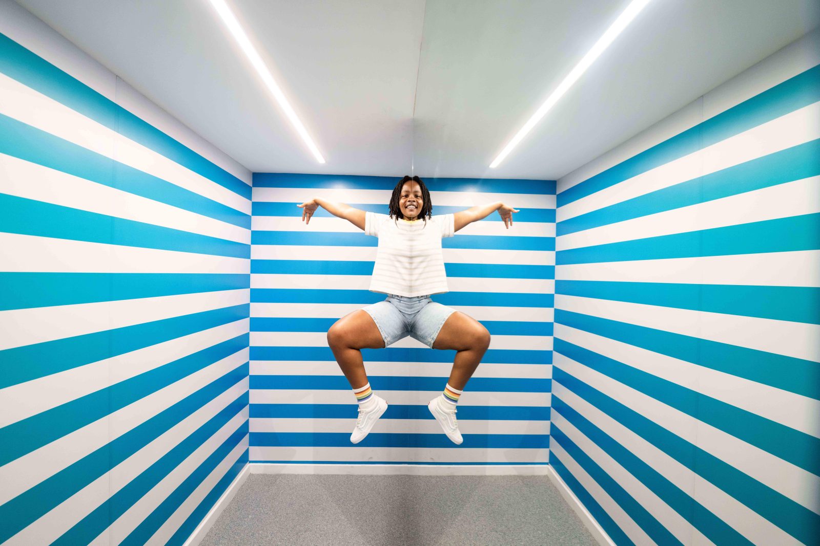 Interactive illusion room at Museum of Illusions Durban