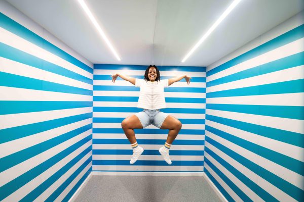 Interactive illusion room at Museum of Illusions Durban