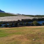 Art gallery and landscape in the Swartland near Cape Town