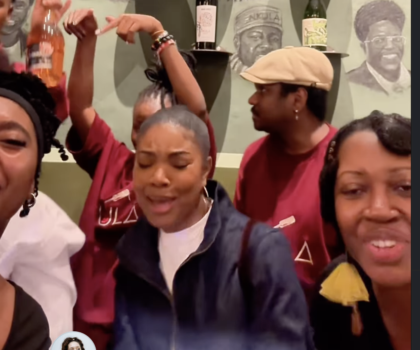 Gabrielle Union-Wade surprised Cape Town locals after appearing in a karaoke TikTok video at Nkula Cocktail & Wine Boutique.