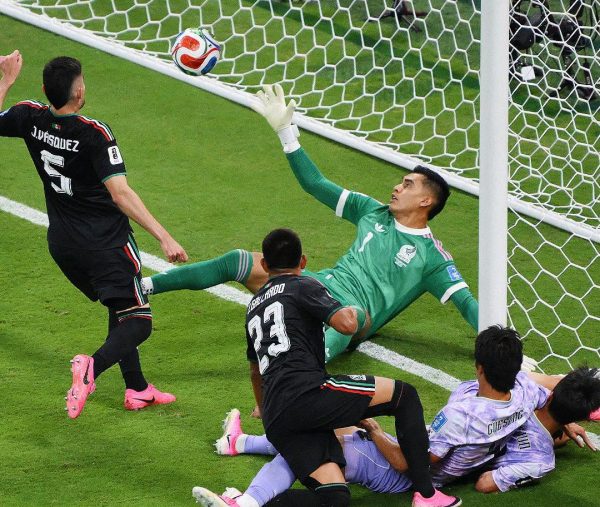 Luis Romo celebrates after scoring for Mexico against South Korea