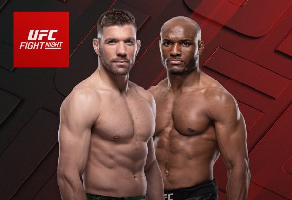 Dricus du Plessis and Kamaru Usman ahead of their UFC Oklahoma City fight