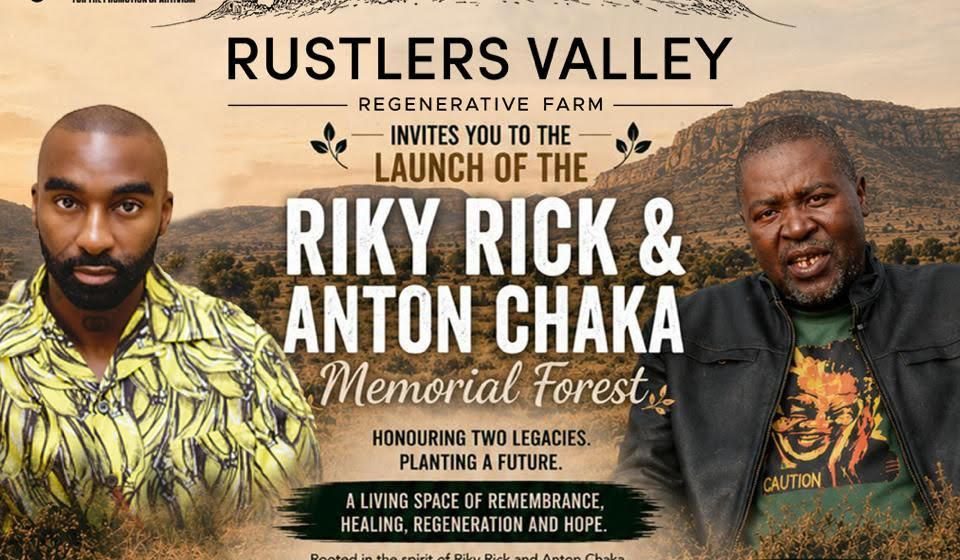 Memorial tree planting at the Riky Rick and Anton Chaka Memorial Forest in the Eastern Free State.