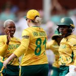 Proteas Women celebrate after qualifying for the ICC Women's T20 World Cup semi-finals.