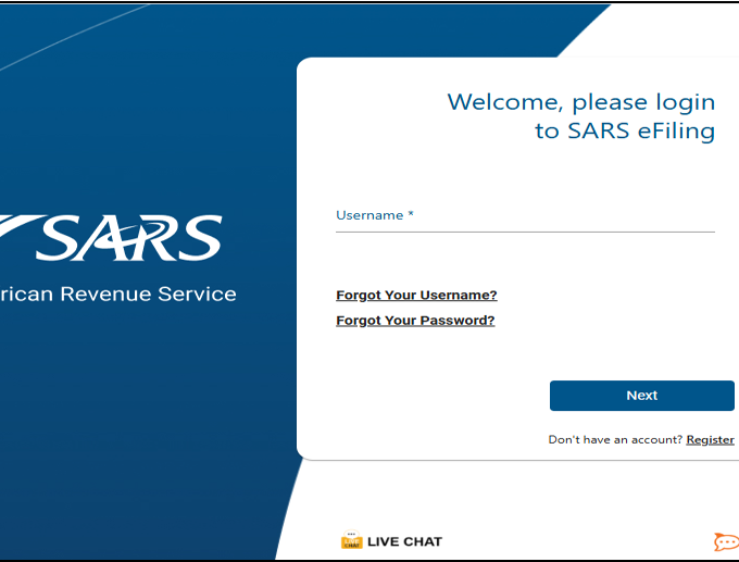 Laptop displaying a fake SARS phishing email during the 2026 tax filing season.