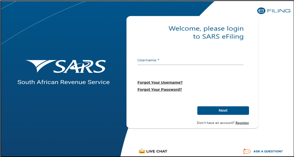 Laptop displaying a fake SARS phishing email during the 2026 tax filing season.