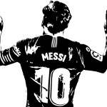 Lionel Messi celebrating after scoring at the 2026 FIFA World Cup.