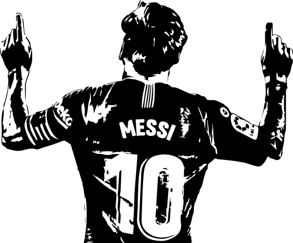 Lionel Messi celebrating after scoring at the 2026 FIFA World Cup.