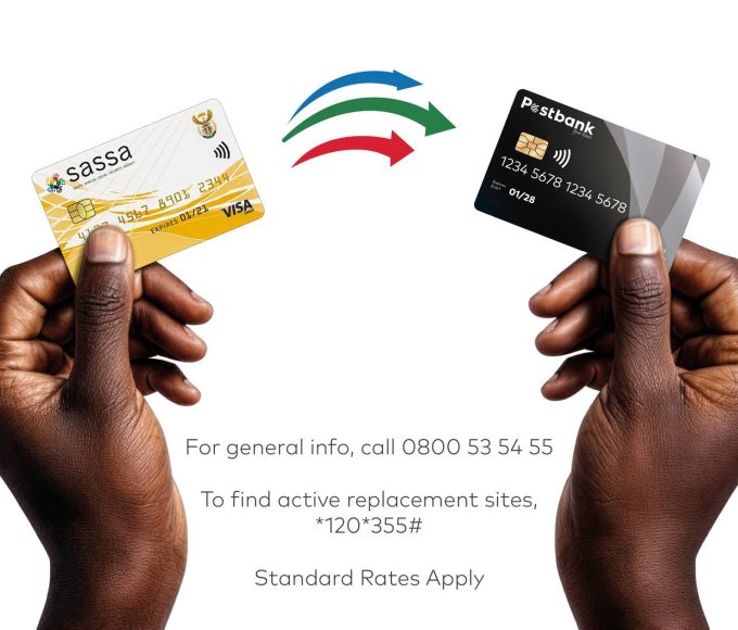 SASSA Gold Card and new Postbank Black Card replacement information