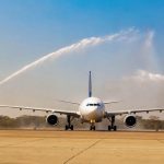 An Air Zimbabwe aircraft operating the direct Harare to London Gatwick route.