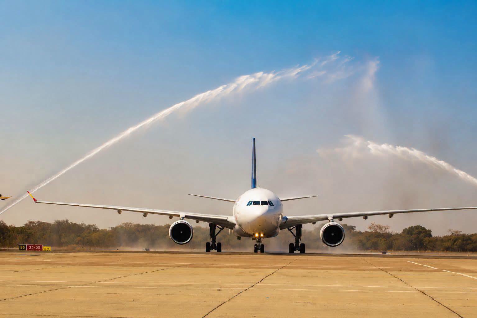An Air Zimbabwe aircraft operating the direct Harare to London Gatwick route.