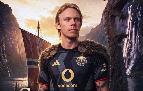 Norwegian striker Sebastian Pedersen after signing for Orlando Pirates.