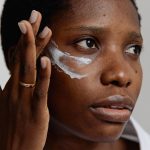 Patient receiving a collagen-boosting aesthetic skin treatment.