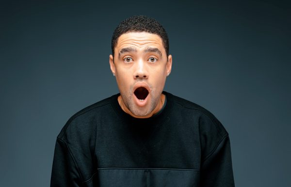South African comedian Robby Collins during an interview discussing his comedy career and latest album.