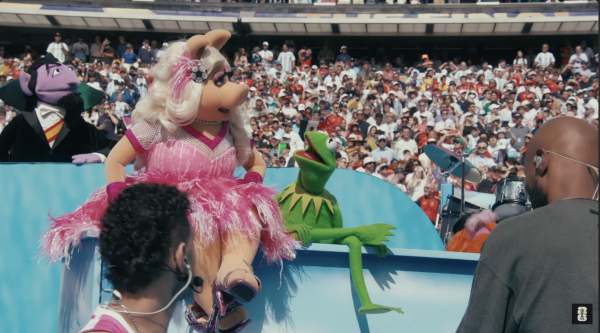 Performers on stage during the first FIFA World Cup final halftime show at MetLife Stadium.