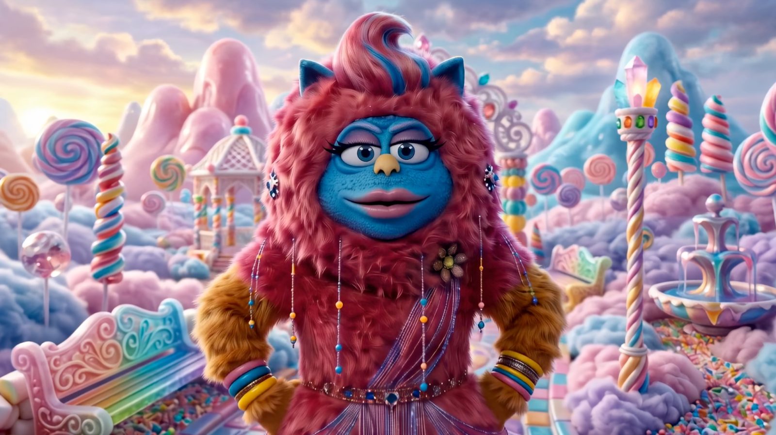 Linda Mtoba revealed as Lady Monster on The Masked Singer South Africa Season 3.