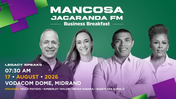 Speakers announced for the 2026 MANCOSA Jacaranda FM Business Breakfast