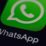 WhatsApp user checking username settings on a smartphone.