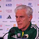 Hugo Broos on the touchline as Bafana Bafana head coach.