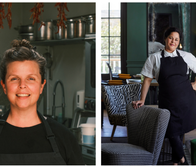 Chefs Amori Burger and Julia Hattingh hosting a Women's Month lunch collaboration in Cape Town.