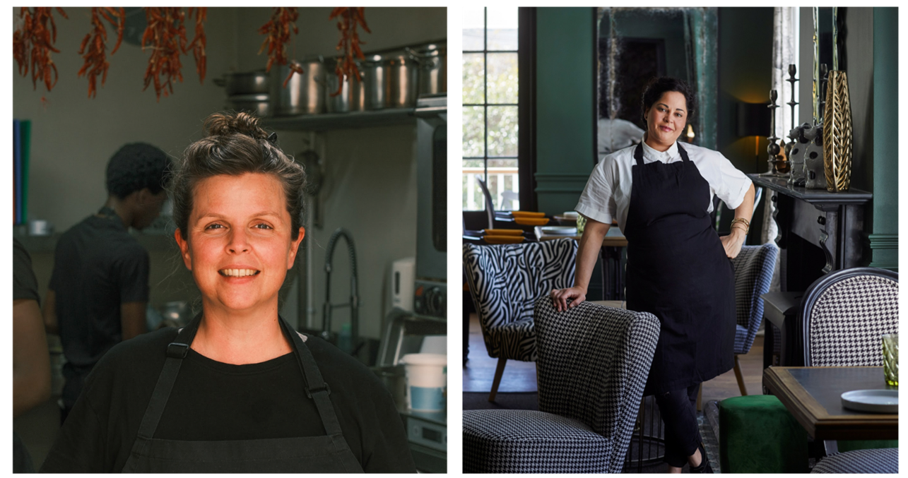 Chefs Amori Burger and Julia Hattingh hosting a Women's Month lunch collaboration in Cape Town.