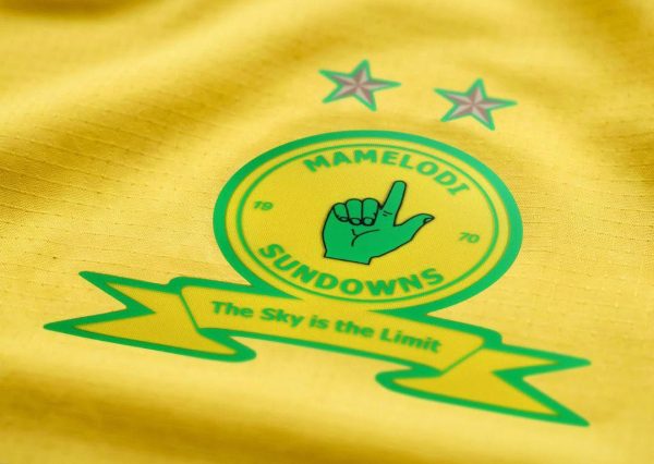 The new Mamelodi Sundowns 2026/27 home jersey featuring the updated two-star club crest.
