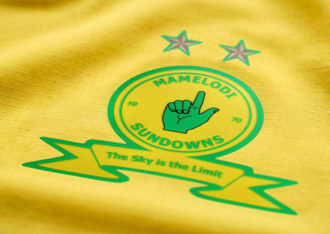 The new Mamelodi Sundowns 2026/27 home jersey featuring the updated two-star club crest.