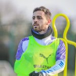 Bernardo Silva training with Real Madrid after joining the club on a free transfer.