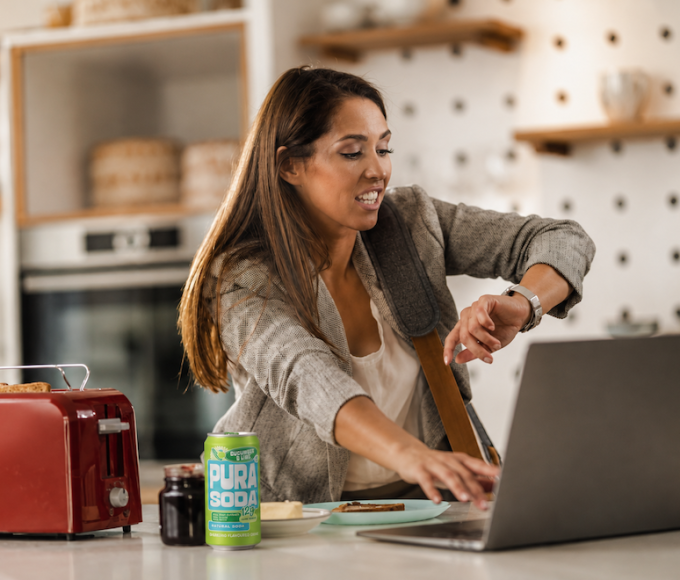 Woman relaxing at home and taking time for herself after a busy day