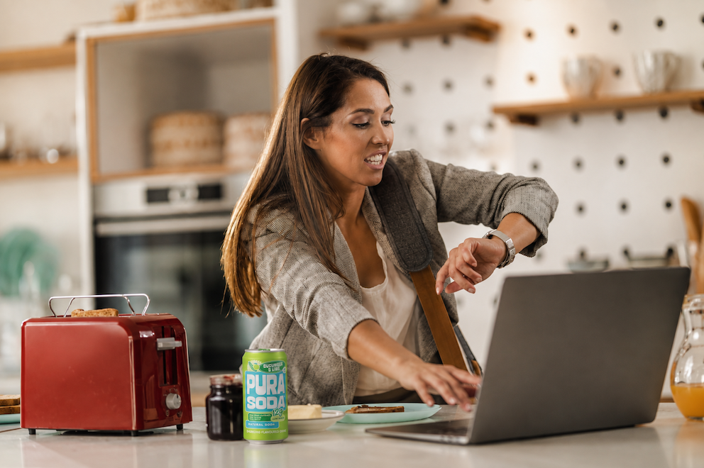 Woman relaxing at home and taking time for herself after a busy day