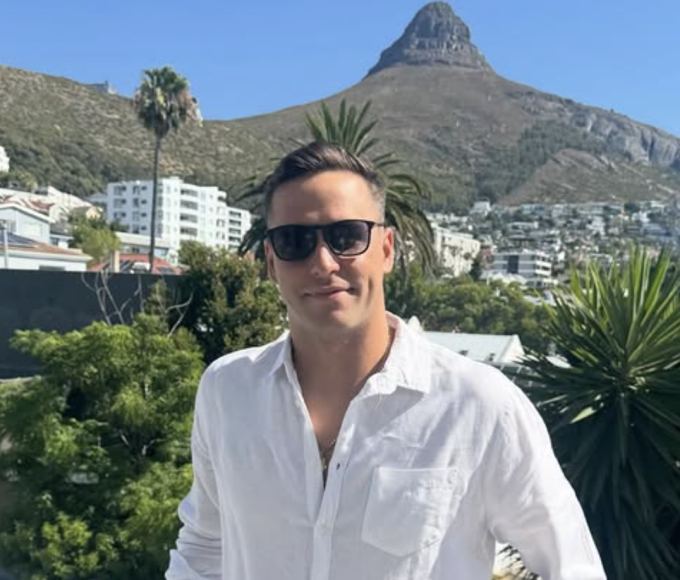 Chad le Clos following the fatal fire that destroyed his Sea Point home