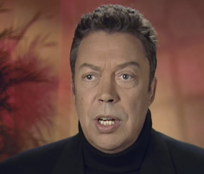 Actor Tim Curry, known for The Rocky Horror Picture Show and Pennywise in It