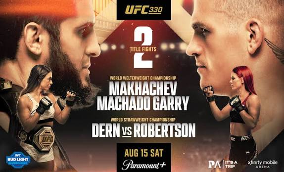 Islam Makhachev and Ian Machado Garry ahead of their UFC 330 welterweight championship fight