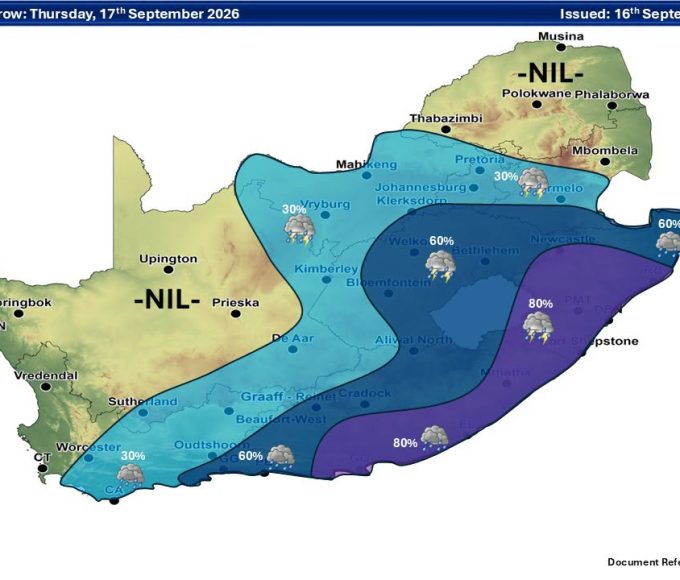 Severe rain and Level 6 storm clouds as weather warnings are issued across parts of South Africa