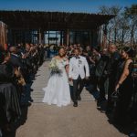 Couple celebrating their weekday wedding at a destination venue