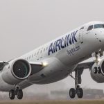 Airlink Embraer E195-E2 aircraft operating the new direct Cape Town to Mauritius route