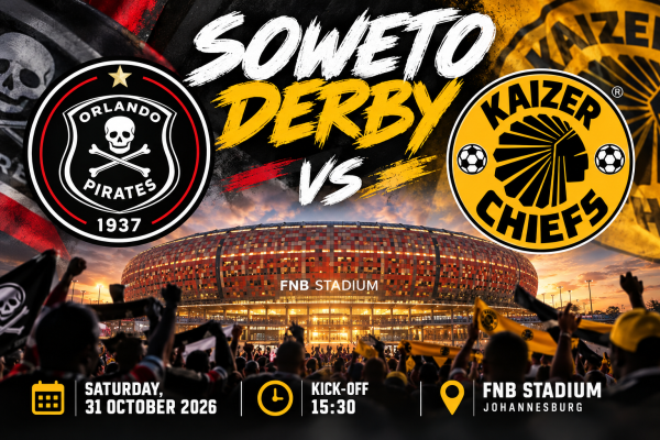 Soweto Derby 2026 ticket prices for Orlando Pirates vs Kaizer Chiefs at FNB Stadium